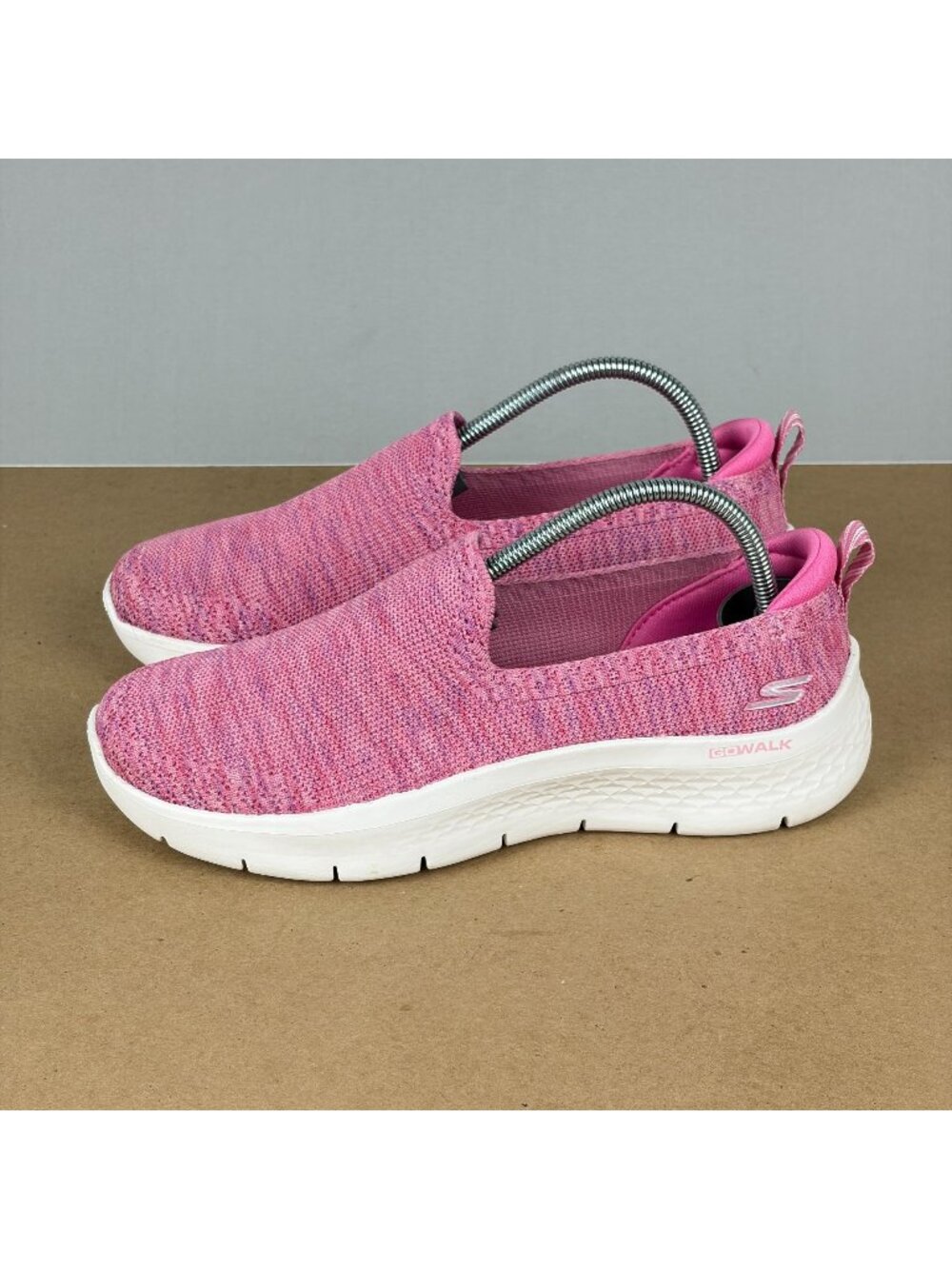 Skechers Go Walk Flex Vivid Energy Slip On Shoes Womens 6.5 Pink White Comfort